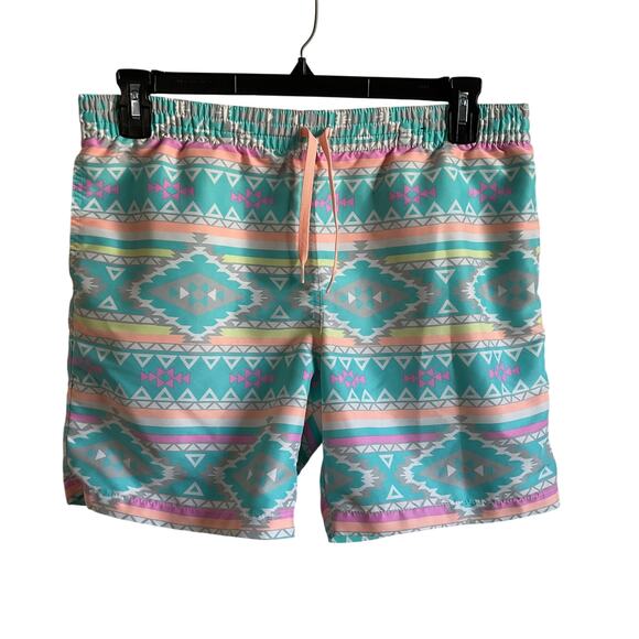 Chubbies Southwestern/Aztec Printed 90s Style Swim Trunks - Size Small - Picture 1 of 11